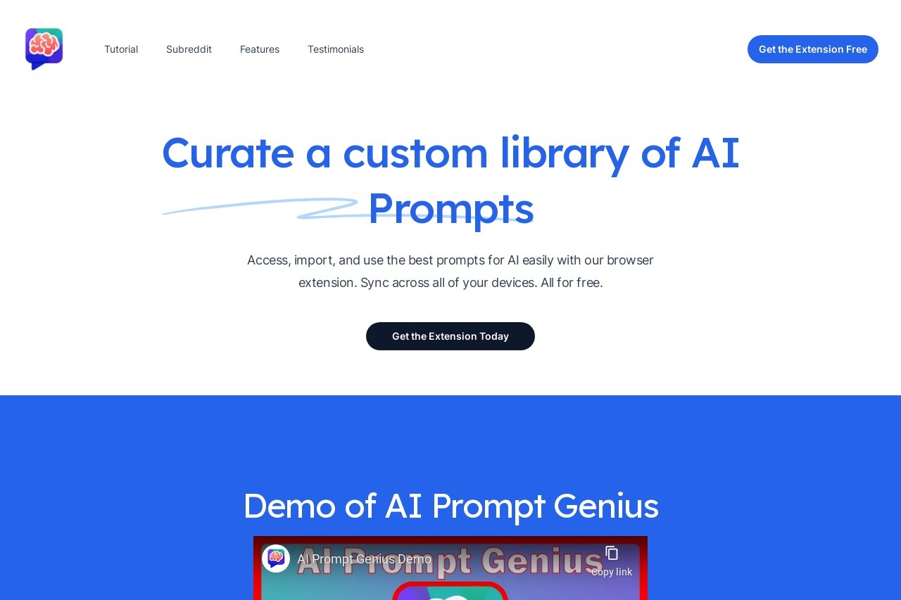 ChatGPT Prompts Extension